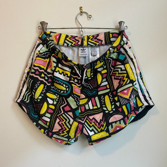 Adidas Multicolored Cotton Shorts w/ Pockets - Picture 1 of 4